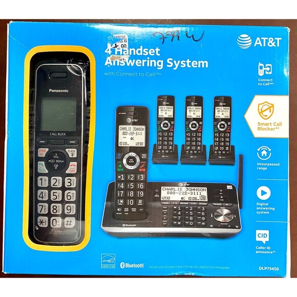 AT&T DLP73450 4-Handset Cordless Bluetooth Connect to Cell with Answering System - Picture 1 of 9